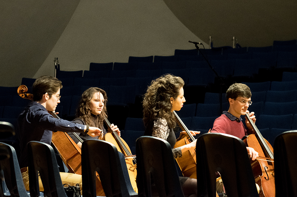 The Music and Medicine Orchestra dress rehearsal, the Rockefeller University